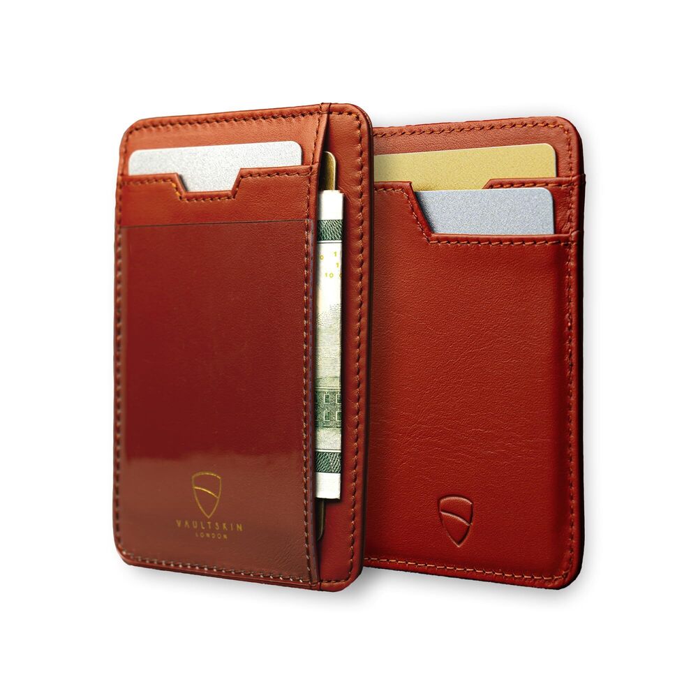 7135 Slim RFID Wallet - Leather Front Pocket Minimalist Card Holder Wallet